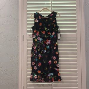 David Meister Black/Multi dress size 4